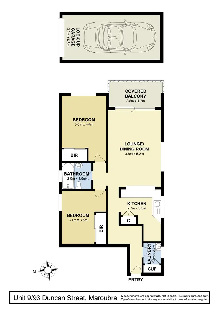 Floorplan of Homely apartment listing, 9/93 Duncan Street, Maroubra NSW 2035