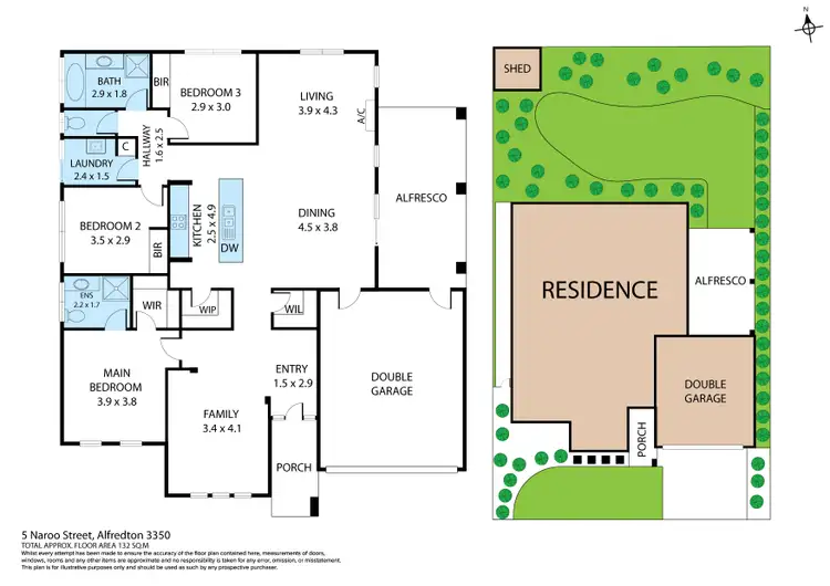 Floorplan of Homely house listing, 5 Naroo Street, Alfredton VIC 3350