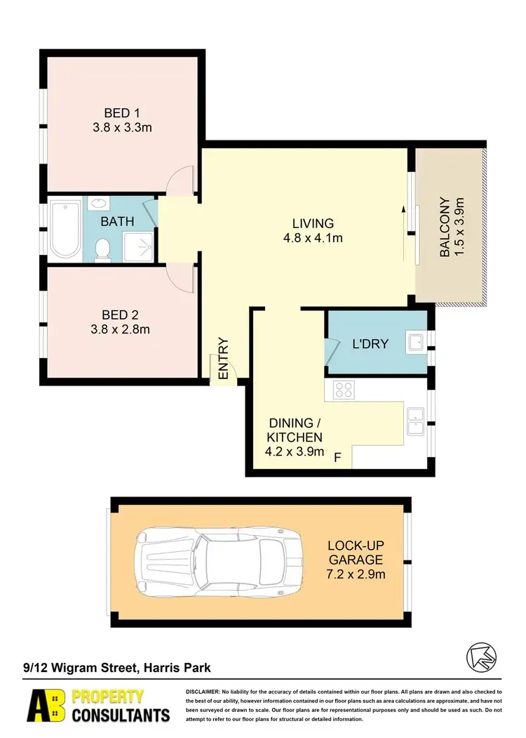Floorplan of Homely unit listing, 9/12 Wigram Street, Harris Park NSW 2150