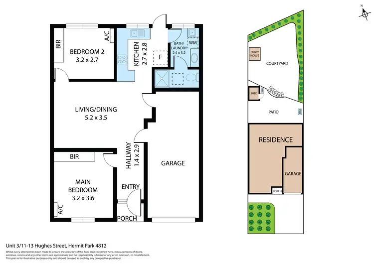 Floorplan of Homely unit listing, 3/11-13 Hughes Street, Hermit Park QLD 4812