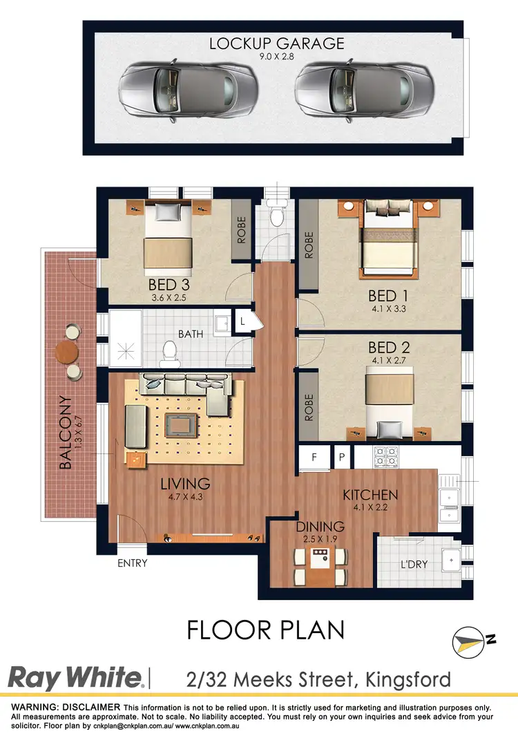 Floorplan of Homely apartment listing, 2/32 Meeks Street, Kingsford NSW 2032