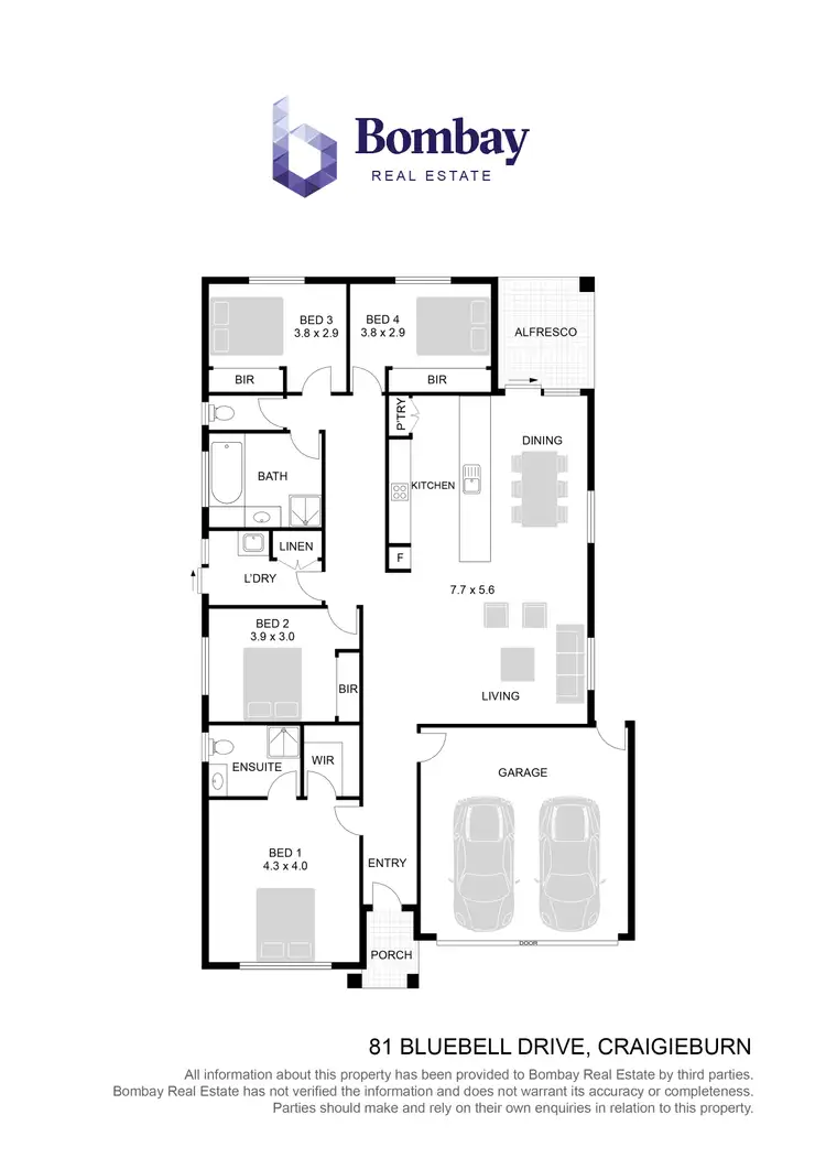 Floorplan of Homely house listing, 81 Bluebell Drive, Craigieburn VIC 3064