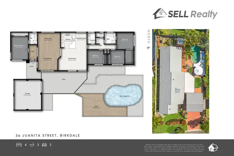 Floorplan of Homely house listing, 36 Juanita Street, Birkdale QLD 4159