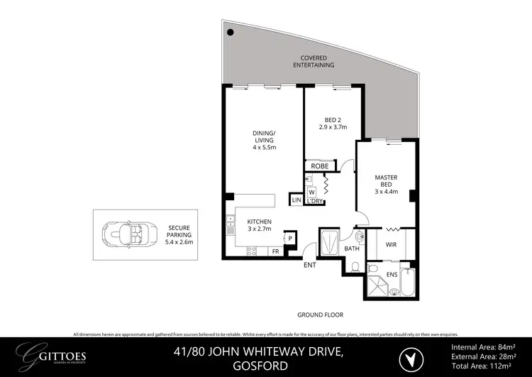 Floorplan of Homely unit listing, 41/80 John Whiteway Drive, Gosford NSW 2250