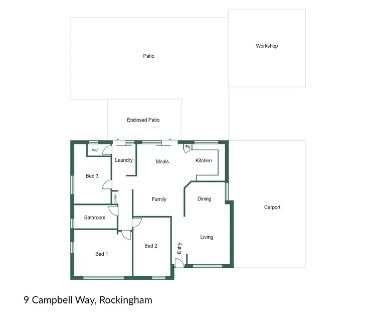 Floorplan of Homely house listing, 9 Campbell Way, Rockingham WA 6168