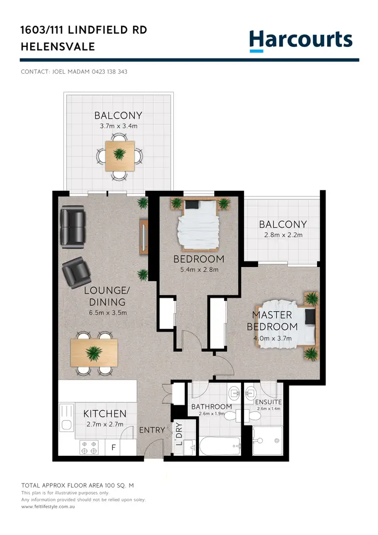 Floorplan of Homely apartment listing, 1603/111 Lindfield Road, Helensvale QLD 4212