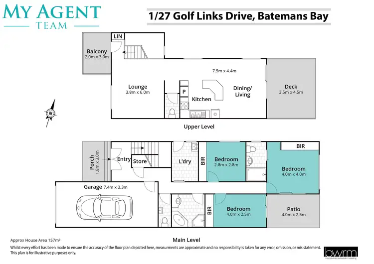 Floorplan of Homely semi-detached listing, 1/27 Golf Links Drive, Batemans Bay NSW 2536