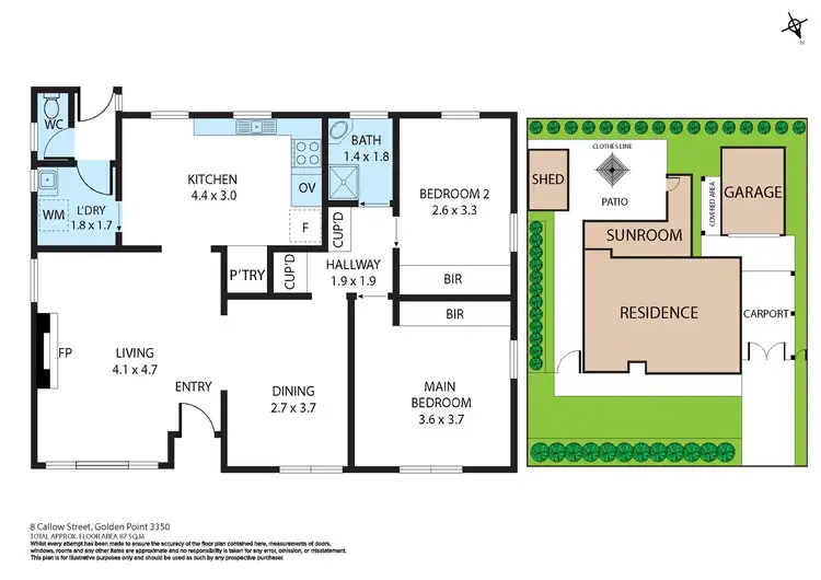Floorplan of Homely house listing, 8 Callow Street, Golden Point VIC 3350