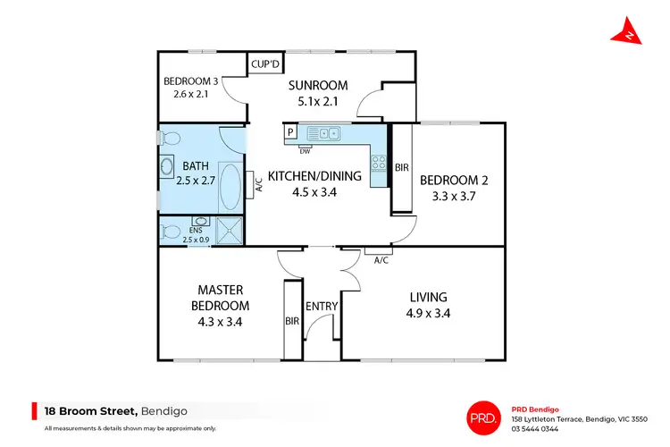 Floorplan of Homely house listing, 18 Broom Street, Bendigo VIC 3550