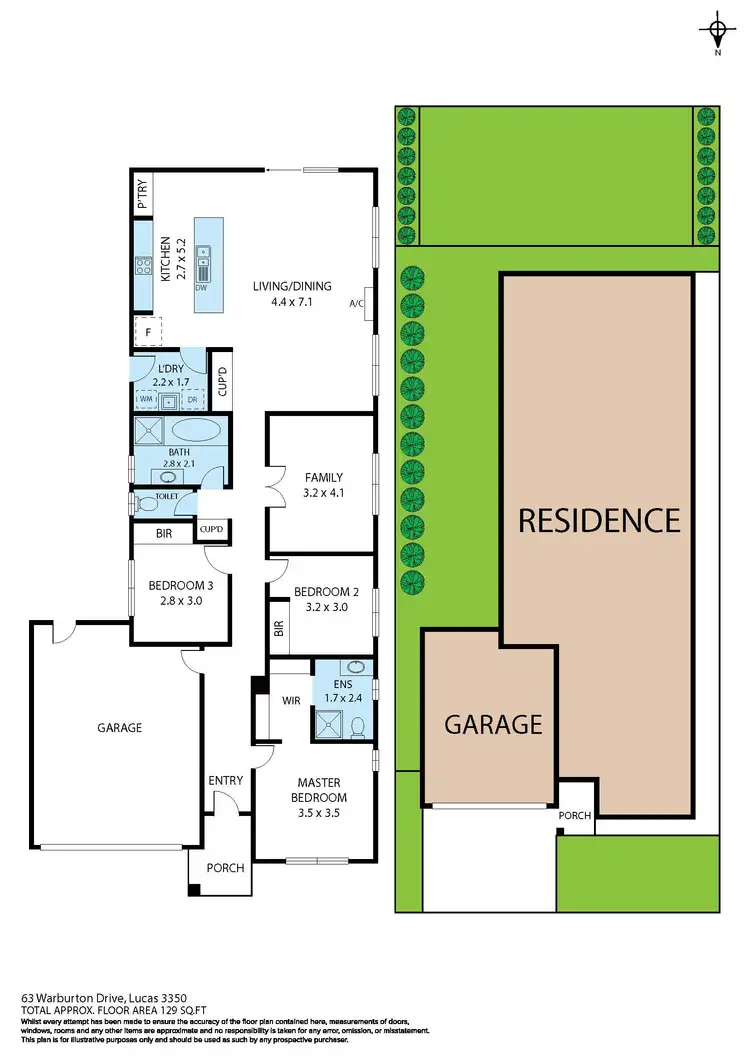Floorplan of Homely house listing, 63 Warburton Drive, Lucas VIC 3350