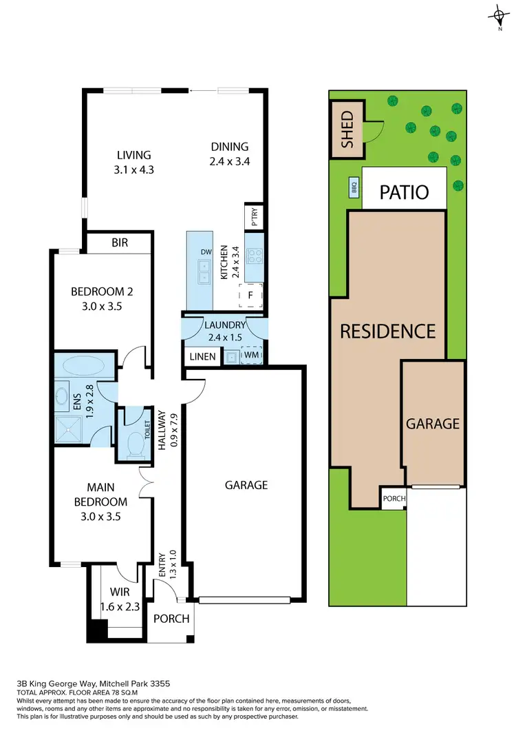 Floorplan of Homely townhouse listing, 3B King George Way, Mitchell Park VIC 3355
