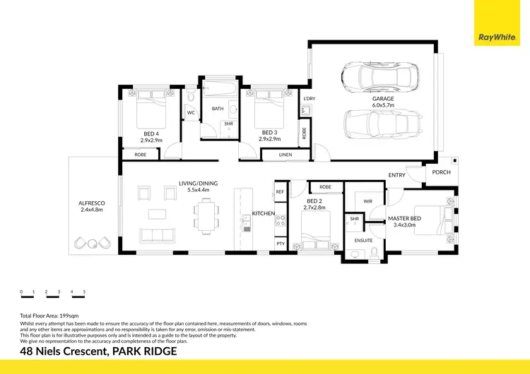 Floorplan of Homely house listing, 48 Niels Crescent, Park Ridge QLD 4125