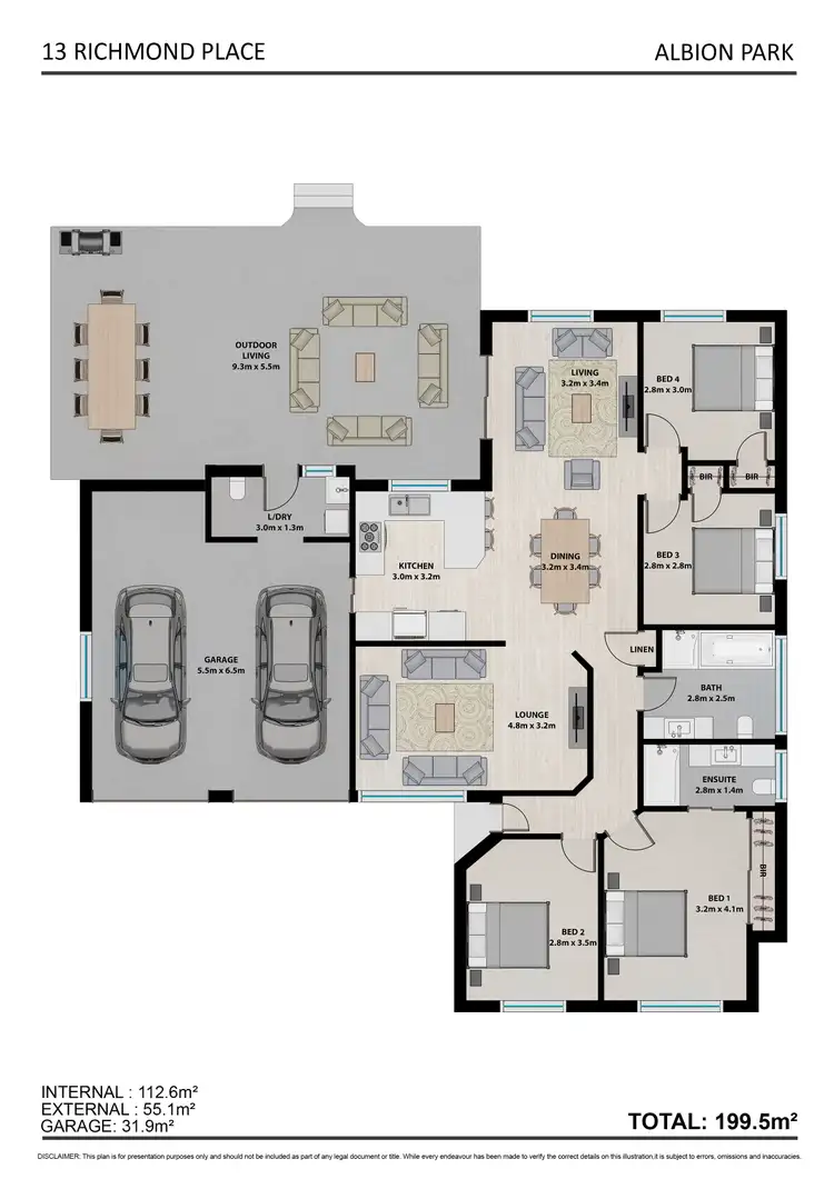 Floorplan of Homely house listing, 13 Richmond Place, Albion Park NSW 2527