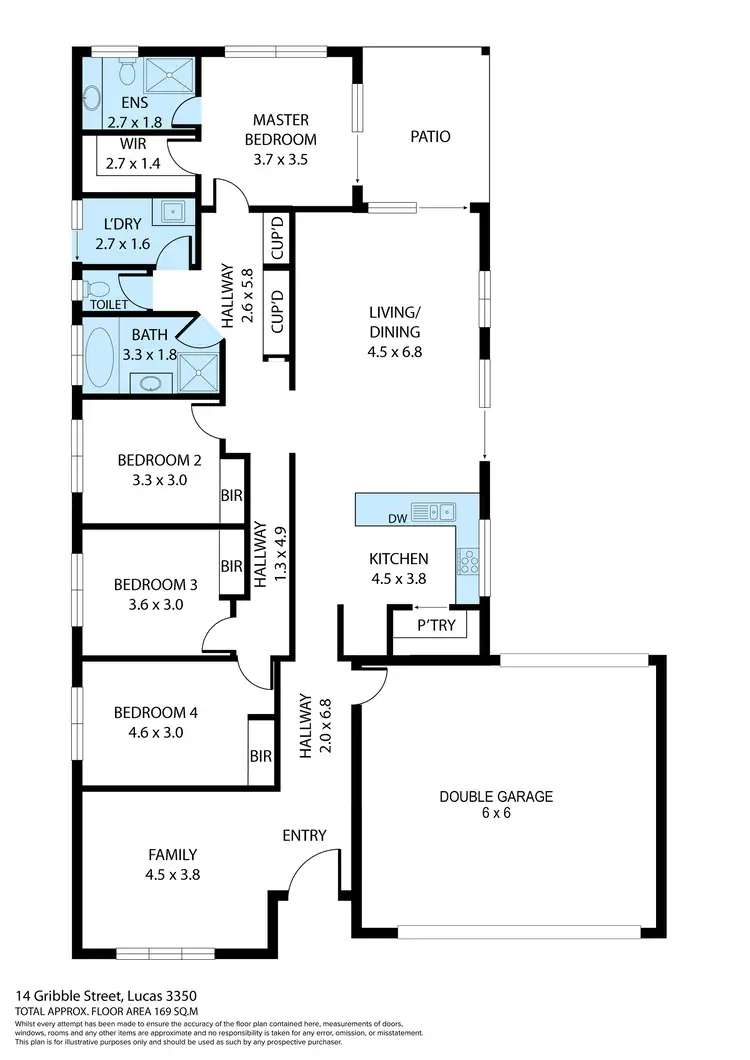 Floorplan of Homely house listing, 14 Gribble Street, Lucas VIC 3350