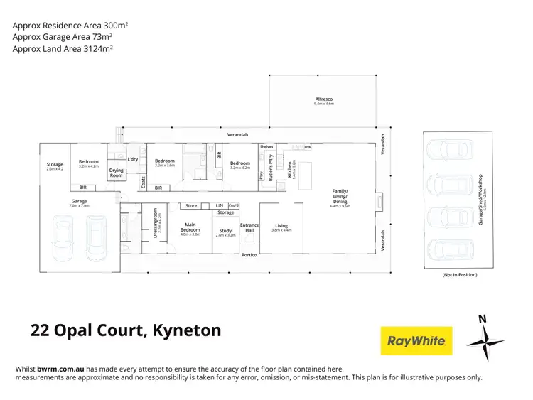 Floorplan of Homely house listing, 22 Opal Court, Kyneton VIC 3444