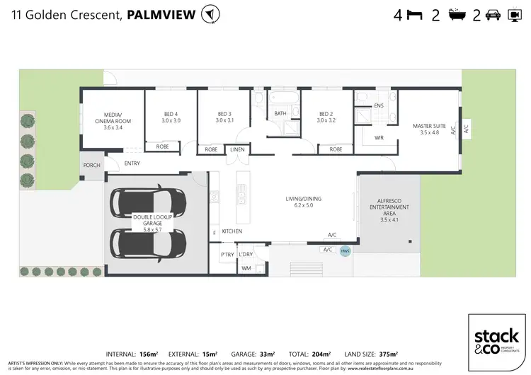 Floorplan of Homely house listing, 11 Golden Crescent, Palmview QLD 4553