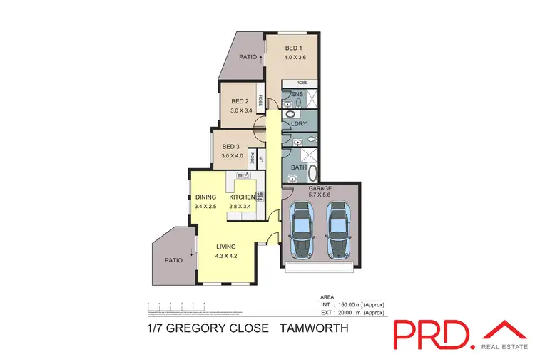 Floorplan of Homely house listing, 1/7 Gregory Close, Tamworth NSW 2340