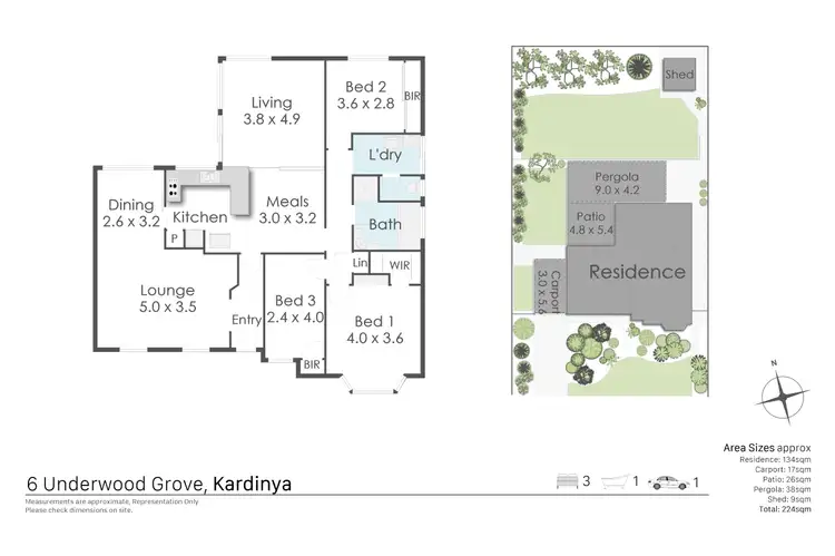 Floorplan of Homely house listing, 6 Underwood Grove, Kardinya WA 6163