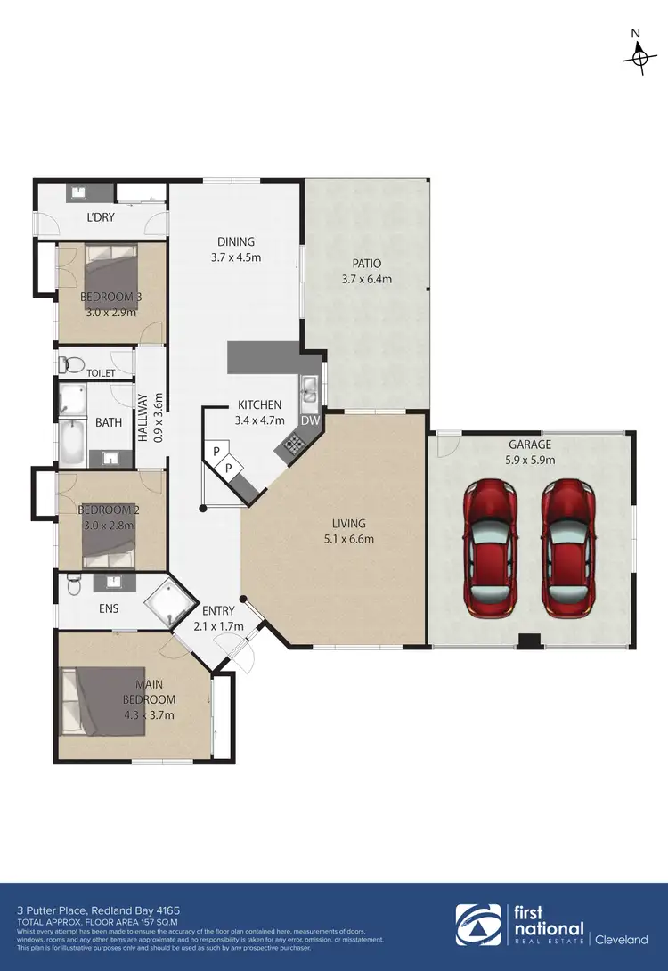 Floorplan of Homely house listing, 3 Putter Place, Redland Bay QLD 4165