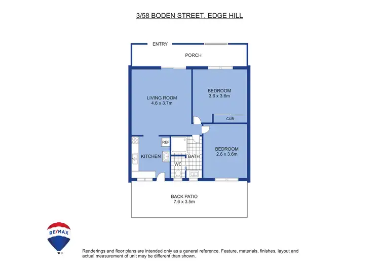 Floorplan of Homely unit listing, 3/58 Boden Street, Edge Hill QLD 4870