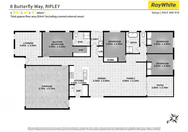 Floorplan of Homely house listing, 8 Butterfly Way, Ripley QLD 4306