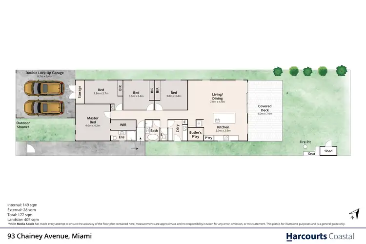 Floorplan of Homely house listing, 93 Chainey Avenue, Miami QLD 4220