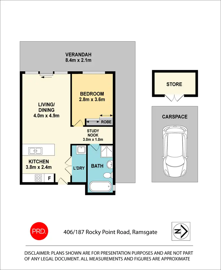 Floorplan of Homely apartment listing, 406/187 Rocky Point Road, Ramsgate NSW 2217
