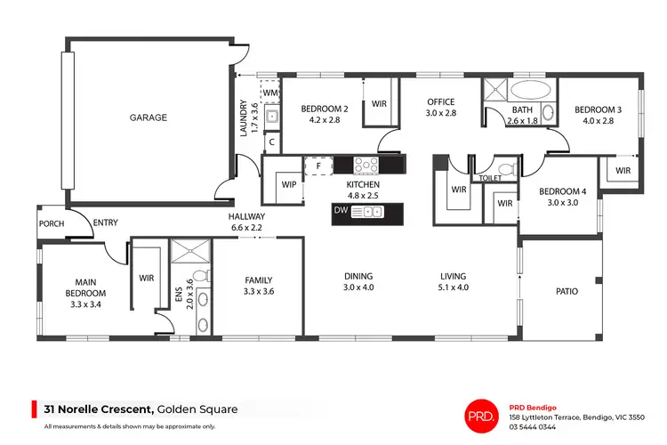 Floorplan of Homely house listing, 31 Norelle Crescent, Golden Square VIC 3555
