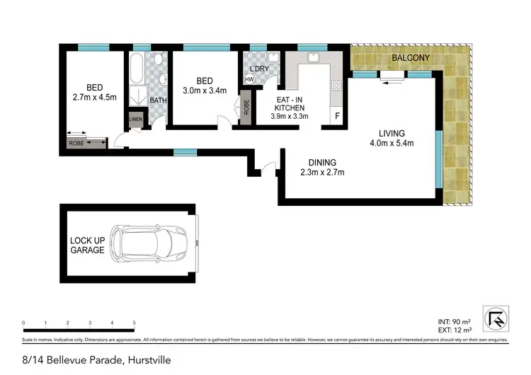 Floorplan of Homely apartment listing, 8/14-16 Bellevue Parade, Hurstville NSW 2220