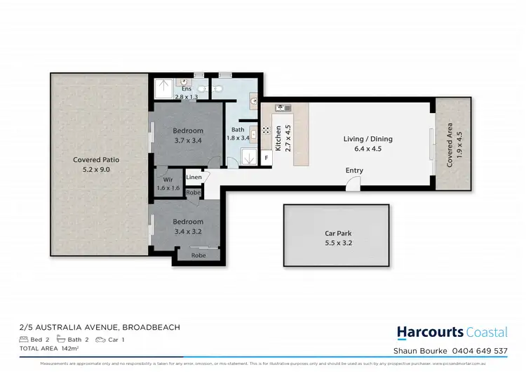 Floorplan of Homely apartment listing, 2/5 Australia Avenue, Broadbeach QLD 4218