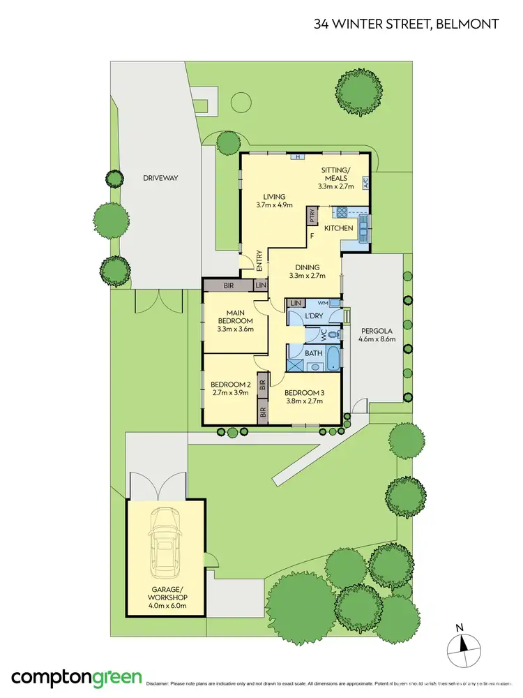 Floorplan of Homely house listing, 34 Winter Street, Belmont VIC 3216
