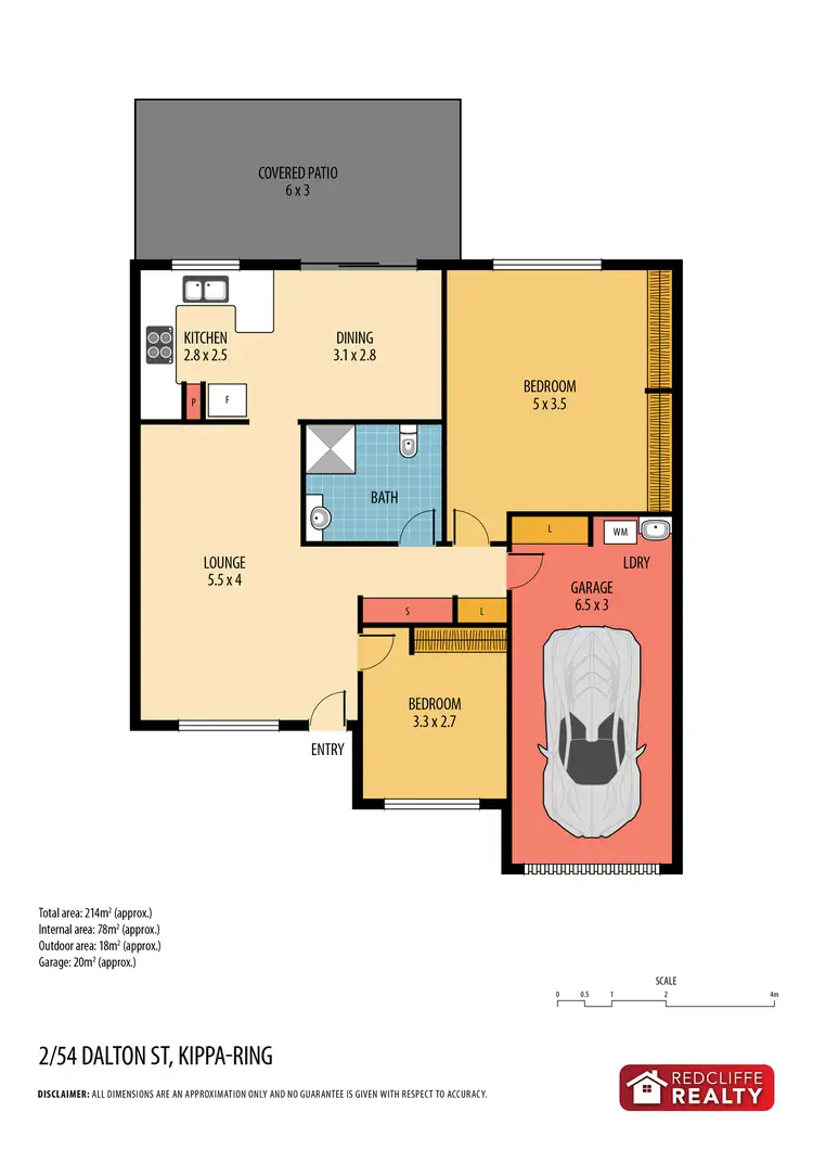 Floorplan of Homely unit listing, 2/54-56 Dalton Street, Kippa-Ring QLD 4021