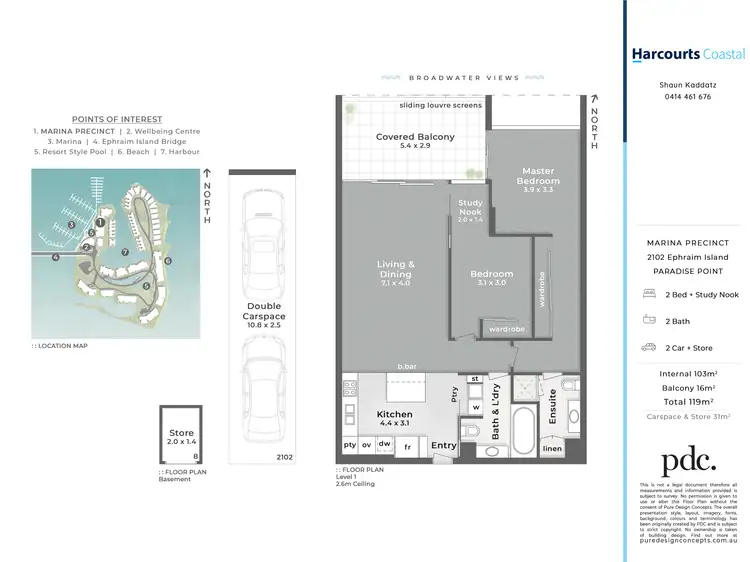Floorplan of Homely apartment listing, 2102 Ephraim Island, Paradise Point QLD 4216