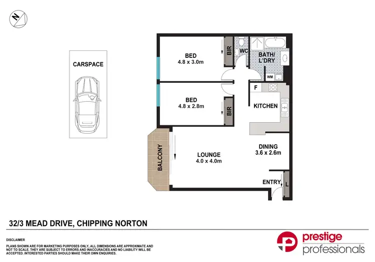 Floorplan of Homely unit listing, 32/3 Mead Drive, Chipping Norton NSW 2170