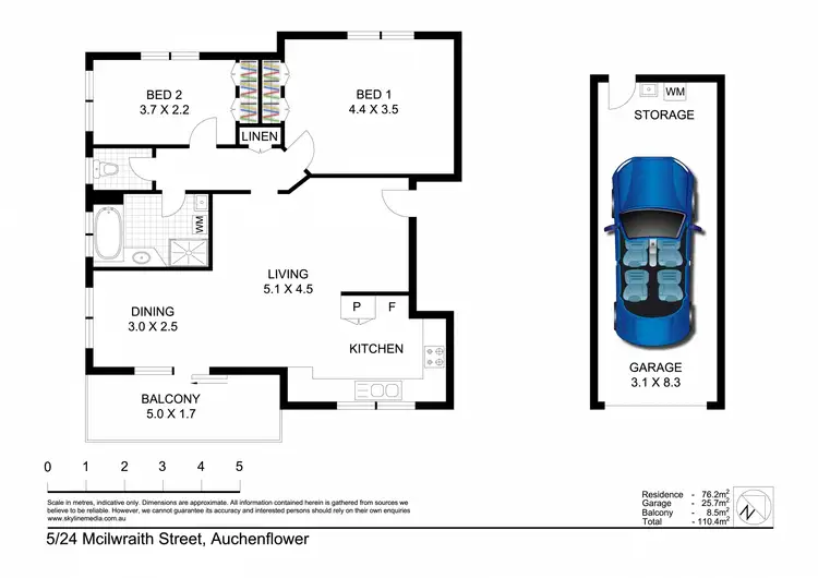 Floorplan of Homely house listing, 5/24 Mcilwraith Street, Auchenflower QLD 4066