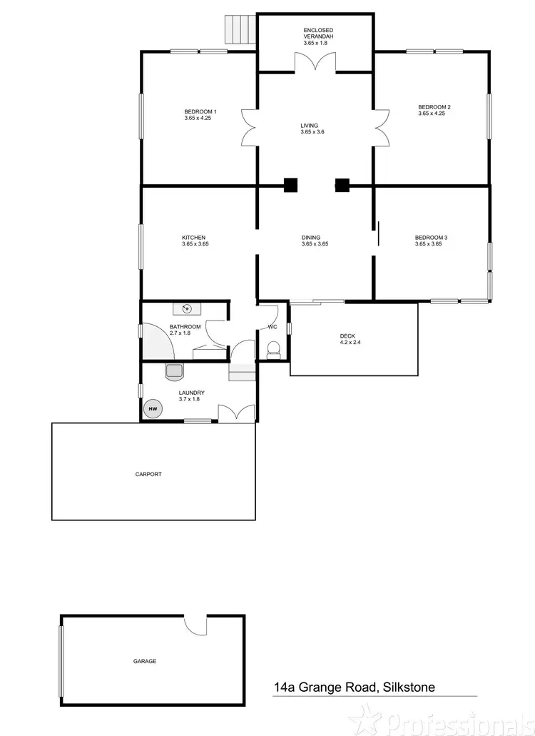 Floorplan of Homely house listing, 14A Grange Road, Silkstone QLD 4304