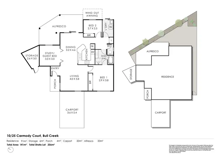 Floorplan of Homely villa listing, 10/25 Carmody Court, Bull Creek WA 6149