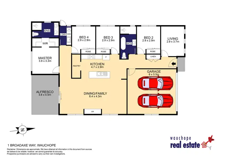 Floorplan of Homely house listing, 1 Broadaxe Way, Wauchope NSW 2446