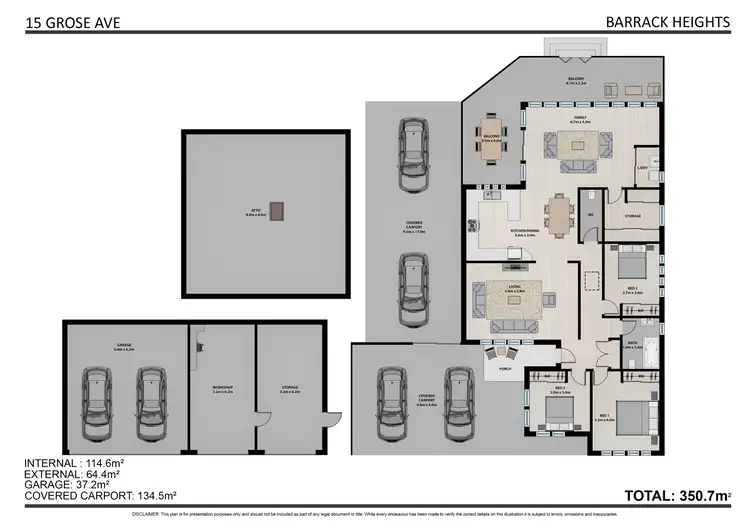 Floorplan of Homely house listing, 15 Grose Avenue, Barrack Heights NSW 2528