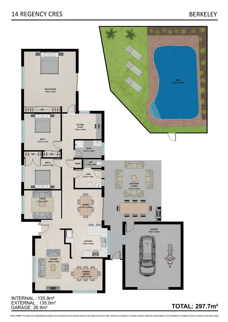 Floorplan of Homely house listing, 14 Regency Crescent, Berkeley NSW 2506