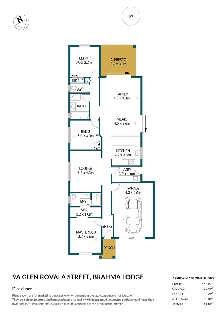 Floorplan of Homely house listing, 9A Glen Rovala Street, Brahma Lodge SA 5109