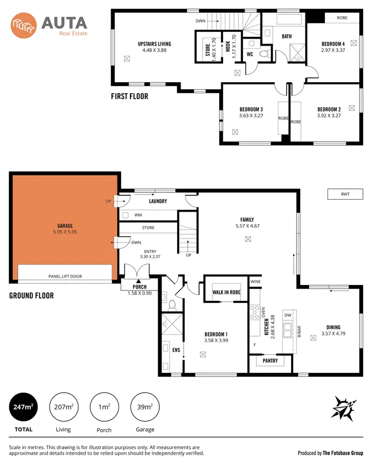 Floorplan of Homely townhouse listing, 2/39 Fuller Street, Walkerville SA 5081