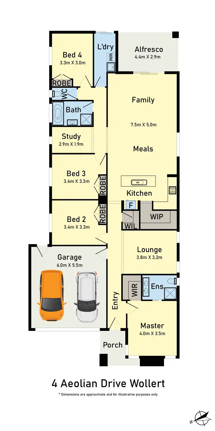 Floorplan of Homely house listing, 4 Aeolian Drive, Wollert VIC 3750