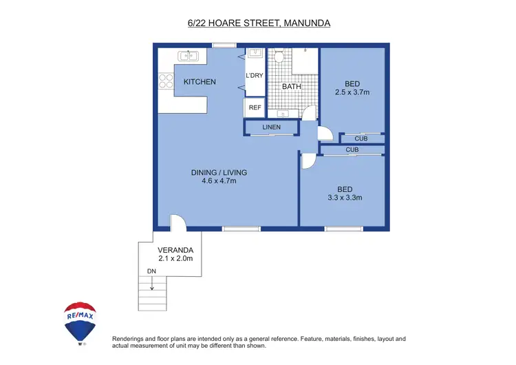 Floorplan of Homely unit listing, 6/22 Hoare Street, Manunda QLD 4870