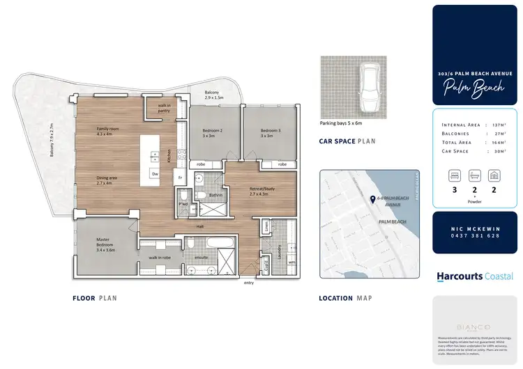 Floorplan of Homely apartment listing, 303/6 Palm Beach Avenue, Palm Beach QLD 4221