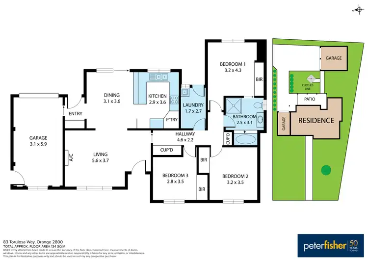 Floorplan of Homely house listing, 83 Torulosa Way, Orange NSW 2800