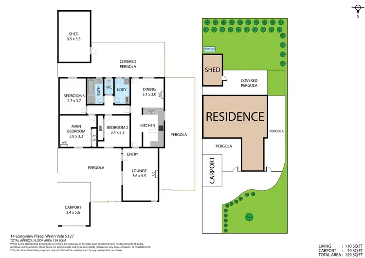 Floorplan of Homely house listing, 14 Longview Place, Wynn Vale SA 5127