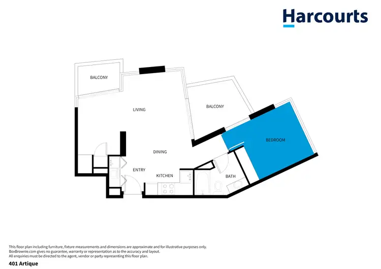 Floorplan of Homely apartment listing, 401/18 Enderley Avenue, Surfers Paradise QLD 4217