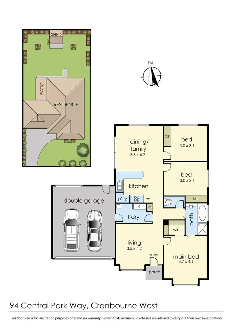 Floorplan of Homely house listing, 94 Central Parkway, Cranbourne West VIC 3977