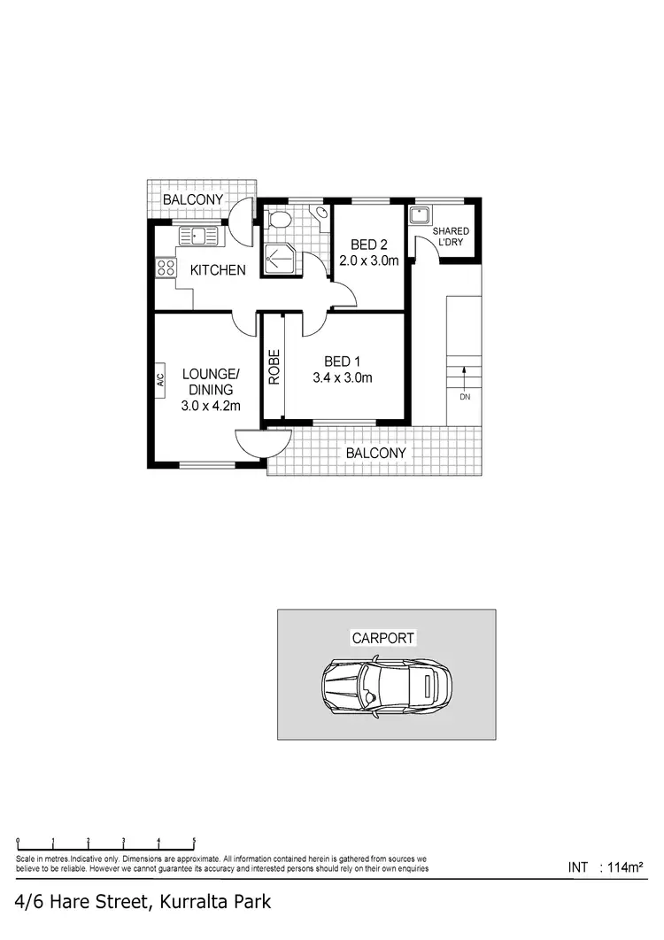 Floorplan of Homely unit listing, 4/6 Hare St, Kurralta Park SA 5037
